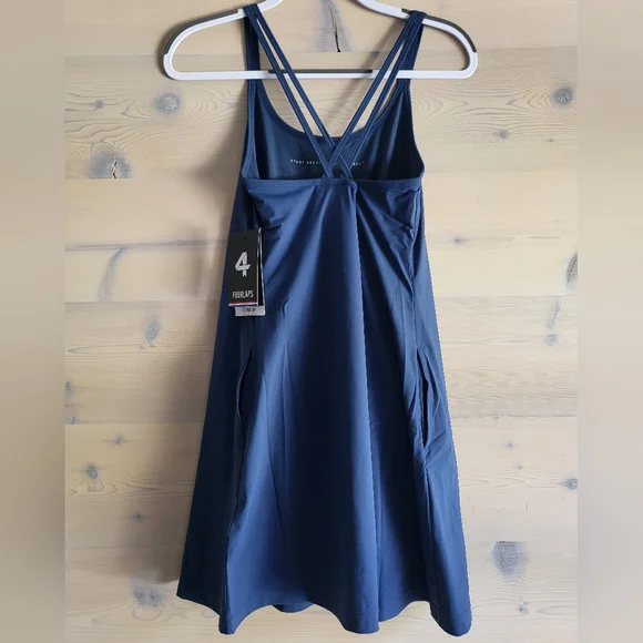 NWT FourLaps Vitality Athleisure Sport Dress Built-in Shorts Midnight Blue Small - Picture 2 of 13